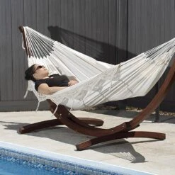 Vivere Double Cotton Hangmat Met Standaard -Meubels Voor Thuis 11144525