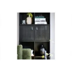 Vtwonen Lower Case 2-deurs - Grenen - Zwart - 41x81x35 -Meubels Voor Thuis 11147277