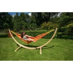 Tropilex® Hangmat Met Standaard Eénpersoons Wood & Dream Orange Oranje 13 Tropilex® Hangmat Met Standaard Eénpersoons Wood & Dream Orange Oranje -Meubels Voor Thuis 11151181