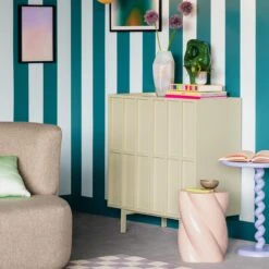 HKliving Cupboard Opbergkast - Pebble -Meubels Voor Thuis 11152313