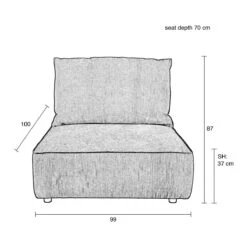 Zuiver Hunter Bank Element - Navy -Meubels Voor Thuis 11152729