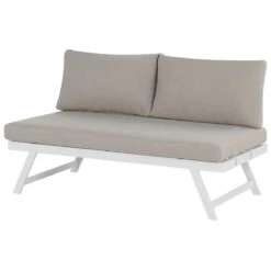 Beliani - COCCORINO - Loungeset Voor 5 - Grijs - Aluminium -Meubels Voor Thuis 11153332
