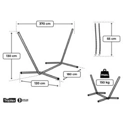 Tropilex® Hangmatstandaard Tweepersoons Easy Zwart -Meubels Voor Thuis 11154988