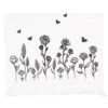 Clayre & Eef Gastendoekje 40x66 Cm Wit Zwart Katoen Bloemen Toilet -Meubels Voor Thuis 11156208