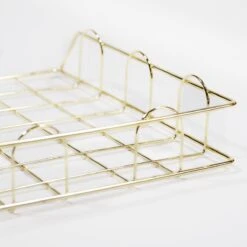 QUVIO Brievenbak Bureau Staal - Goud -Meubels Voor Thuis 11156730