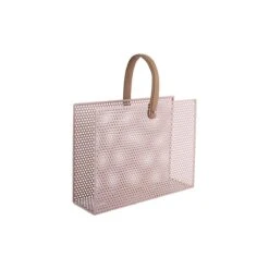 PRESENT TIME Pt, - Tijdschriftenrek Perky Mesh - IJzer Licht Roze - 30x33x9cm -Meubels Voor Thuis 11164700