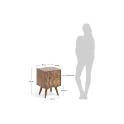 Kave Home - Khaleesi Nachtkastje 40 X 55 Cm -Meubels Voor Thuis 11168792