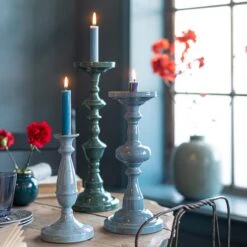 Pip Studio Metalen Kandelaar S - Lichtblauw -Meubels Voor Thuis 11173078