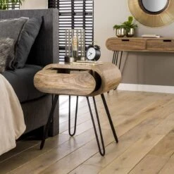 Hoyz - Nachtkastje Barrel Met 1 Lade - Bruin - 50x35x60 9 Hoyz - Nachtkastje Barrel Met 1 Lade - Bruin - 50x35x60 -Meubels Voor Thuis 11174512