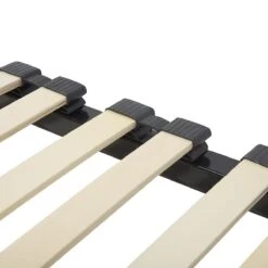 Beliani-BASIC -Vrijstaande Lattenbodem-Zwart-140 X 200 Cm-Staal -Meubels Voor Thuis 11184462