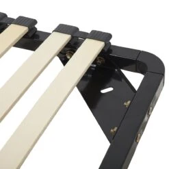 Beliani-BASIC -Vrijstaande Lattenbodem-Zwart-140 X 200 Cm-Staal -Meubels Voor Thuis 11184469