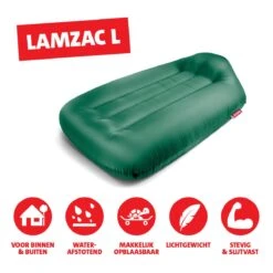 Fatboy Air Lounger - Luchtzak - Oplaasbare Zitzak Lamzac L - Groen -Meubels Voor Thuis 11191701