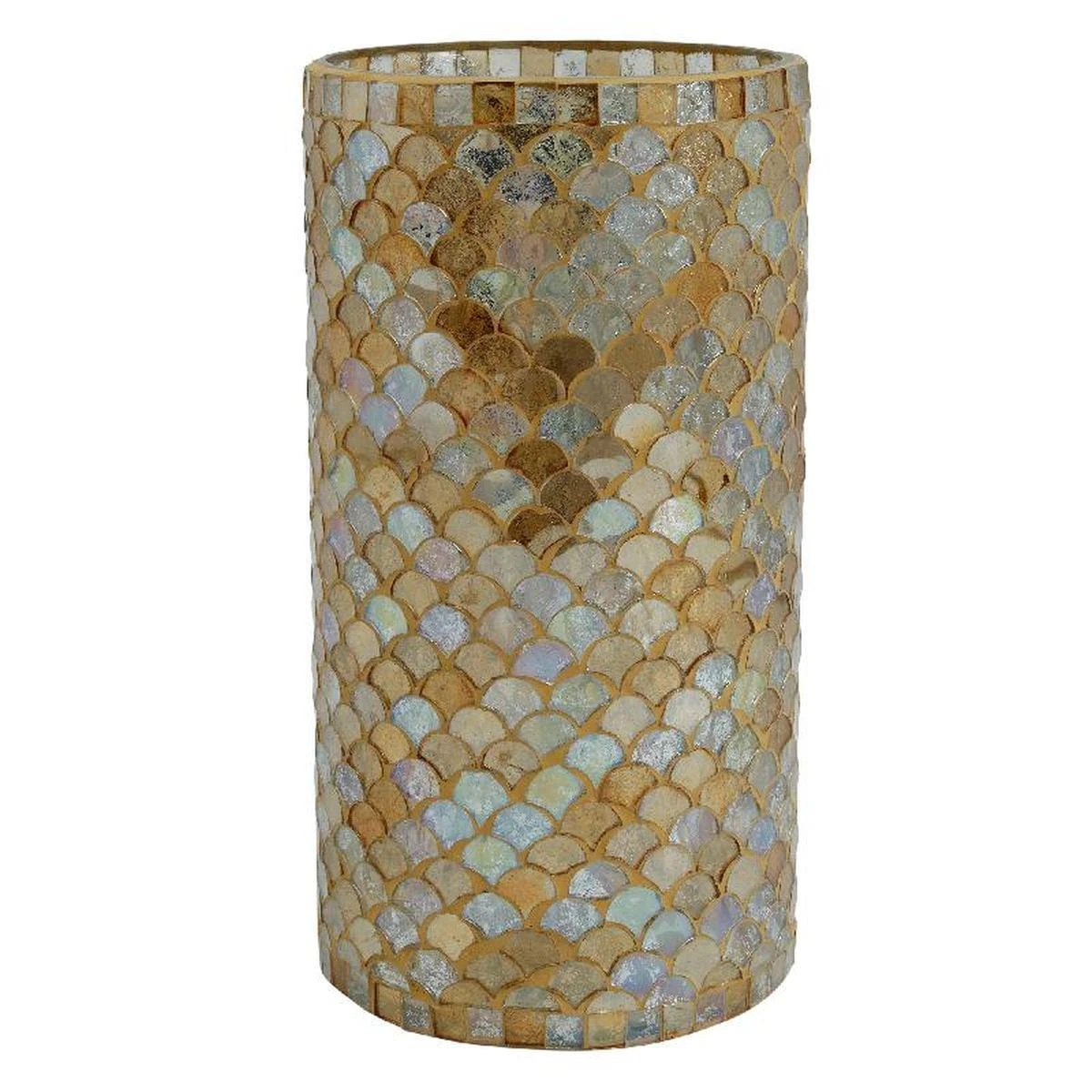 PTMD Rozanne Windlicht - 14 X 14 X 25 Cm - Glas - Goud 3 PTMD Rozanne Windlicht - 14 X 14 X 25 Cm - Glas - Goud