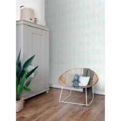 Origin Wallcoverings Behang Wieberruit-motief Mat Wit En Mintgroen - 5 -Meubels Voor Thuis 11203846