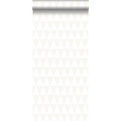 Origin Wallcoverings Behang Grafische Driehoeken Glanzend Wit - 0,53 X