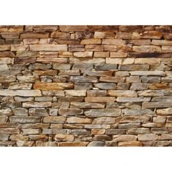 Sanders & Sanders Fotobehang Stenen Muur Beige - 360 X 254 Cm - 600397