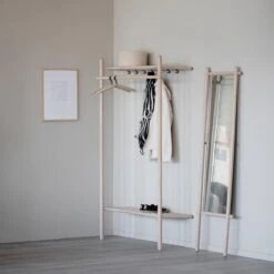 Rowico Home Milford Eikenhouten Staande Wandspiegel Whitewash - 180 Cm -Meubels Voor Thuis 11242237