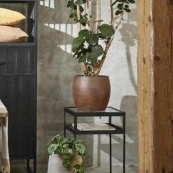 Mica Decorations Plantenpot - Roest|terracotta Bruin - H22 X D24 Cm -Meubels Voor Thuis 11245657