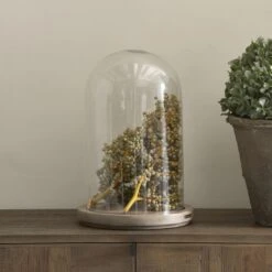 Riviera Maison Glazen Stolp Houten Plateau, Edinborough Classic -Meubels Voor Thuis 11252427