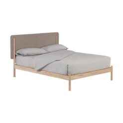 Kave Home - Shayndel Massief Rubberhouten Bed Voor Matrassen Van 150 X