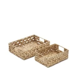 Kave Home - Set Van 2 Tressa-dozen Van Natuurvezel 27 X 20 Cm | 36 X -Meubels Voor Thuis 11253891