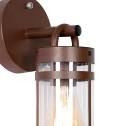 QAZQA Buiten Wandlamp Roestbruin IP44 Licht-donker Sensor - Ruben -Meubels Voor Thuis 11255851