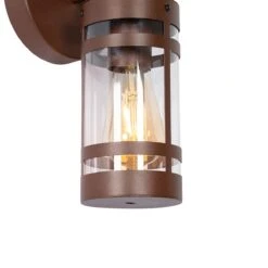 QAZQA Buiten Wandlamp Roestbruin IP44 Licht-donker Sensor - Ruben -Meubels Voor Thuis 11255854