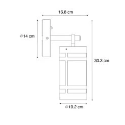 QAZQA Buiten Wandlamp Roestbruin IP44 Licht-donker Sensor - Ruben -Meubels Voor Thuis 11255858