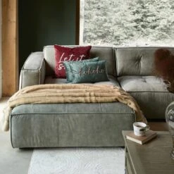 Riviera Maison Plaid Bruin, Deken - RM Veran 170x130 - Acryl -Meubels Voor Thuis 11261809