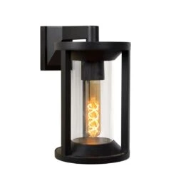 Lucide CADIX - Wandlamp Buiten - 1xE27 - IP65 - Zw