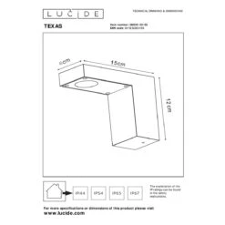 Lucide Texas Wandlamp LED - Zwart -Meubels Voor Thuis 11273317