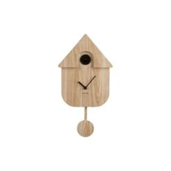 PRESENT TIME Karlsson Wandklok Modern Cuckoo - Naturel - 8,5x21,5x41cm -Meubels Voor Thuis 11288598