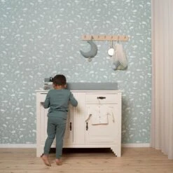 Little Dutch - Vliesbehang - Ocean Mint - Mint - 10mx53cm -Meubels Voor Thuis 11289547