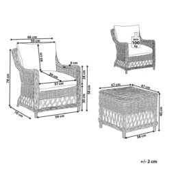 Beliani - RIBOLLA - Tuinstoel - Natuurlijk - Rotan -Meubels Voor Thuis 11290370