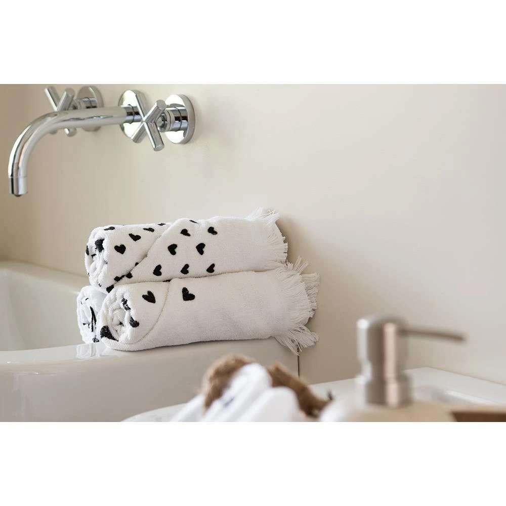 Clayre & Eef Gastendoekje 40x66 Cm Zwart Wit Katoen Vogel Toilet 6 Clayre & Eef Gastendoekje 40x66 Cm Zwart Wit Katoen Vogel Toilet - Afbeelding 4
