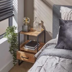 MOOS Boet Nachtkastje - Acaciahout -Meubels Voor Thuis 11303696