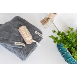 Knit Factory Gastendoek Ivy - Stone Green - 40x30 Cm -Meubels Voor Thuis 11325314