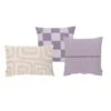 By FonQ Sierkussen Set Van 3 - Groovy - Check - Linen Line -Meubels Voor Thuis 11352227