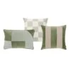 By FonQ Sierkussen Set Van 3 - Velvet - Check - Stripe -Meubels Voor Thuis 11352228