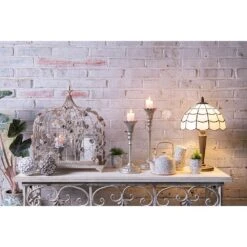 Clayre & Eef Vogelkooi Decoratie 42x21x50 Cm Wit Ijzer Rechthoek -Meubels Voor Thuis 11367105