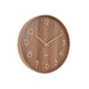Karlsson - Wandklok Pure - Donkerbruin Lindehout - Ø60cm -Meubels Voor Thuis 11370465