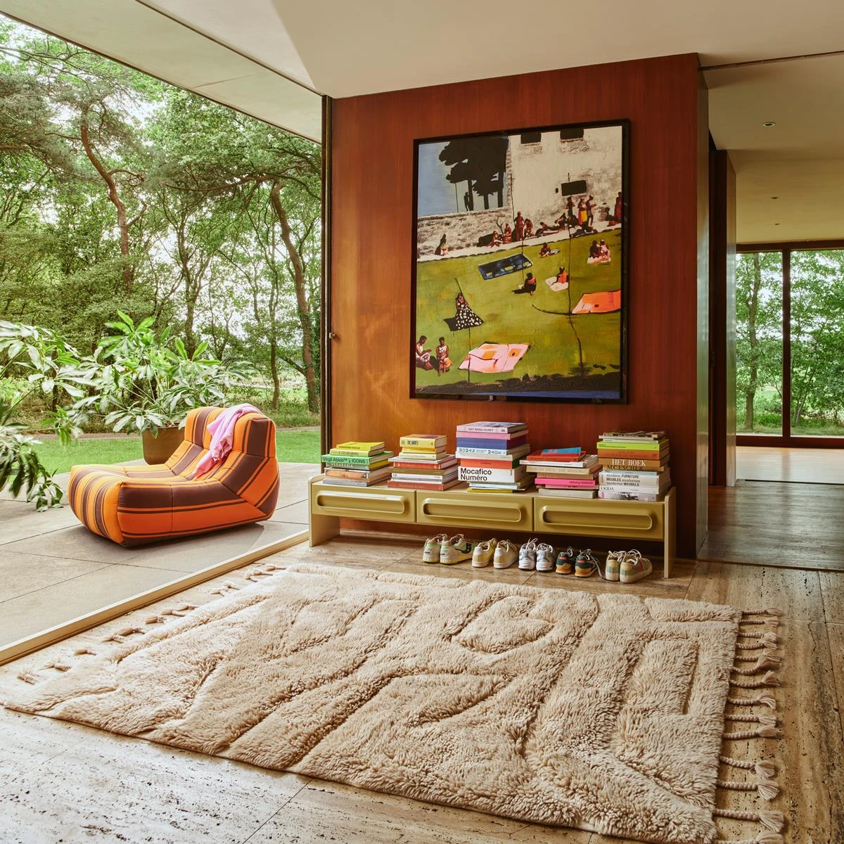 HKliving Wool Limitless Vloerkleed 140 X 200 Cm - Cream 8 HKliving Wool Limitless Vloerkleed 140 X 200 Cm - Cream - Afbeelding 6