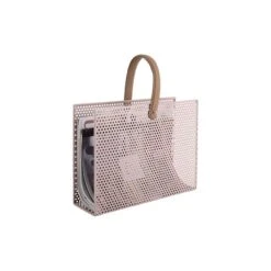PRESENT TIME Pt, - Tijdschriftenrek Perky Mesh - IJzer Licht Roze - 30x33x9cm