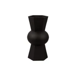 Present Time - Vase Geo Count Polyresin Black