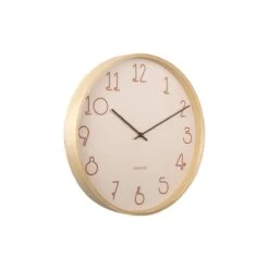 Karlsson - Wandklok - Sencillo - Zandbruin