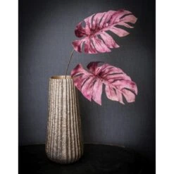 PTMD Leaves Plant Monstera Kunstblad - 29x24x76 Cm - Velvet - Paars -Meubels Voor Thuis 11449711