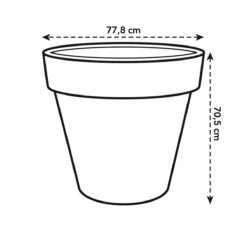 Elho Pure Round Bloempot Ø 80 Cm - Wit -Meubels Voor Thuis 11454641