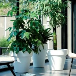 Elho Pure Round Bloempot Ø 80 Cm - Wit -Meubels Voor Thuis 11454645