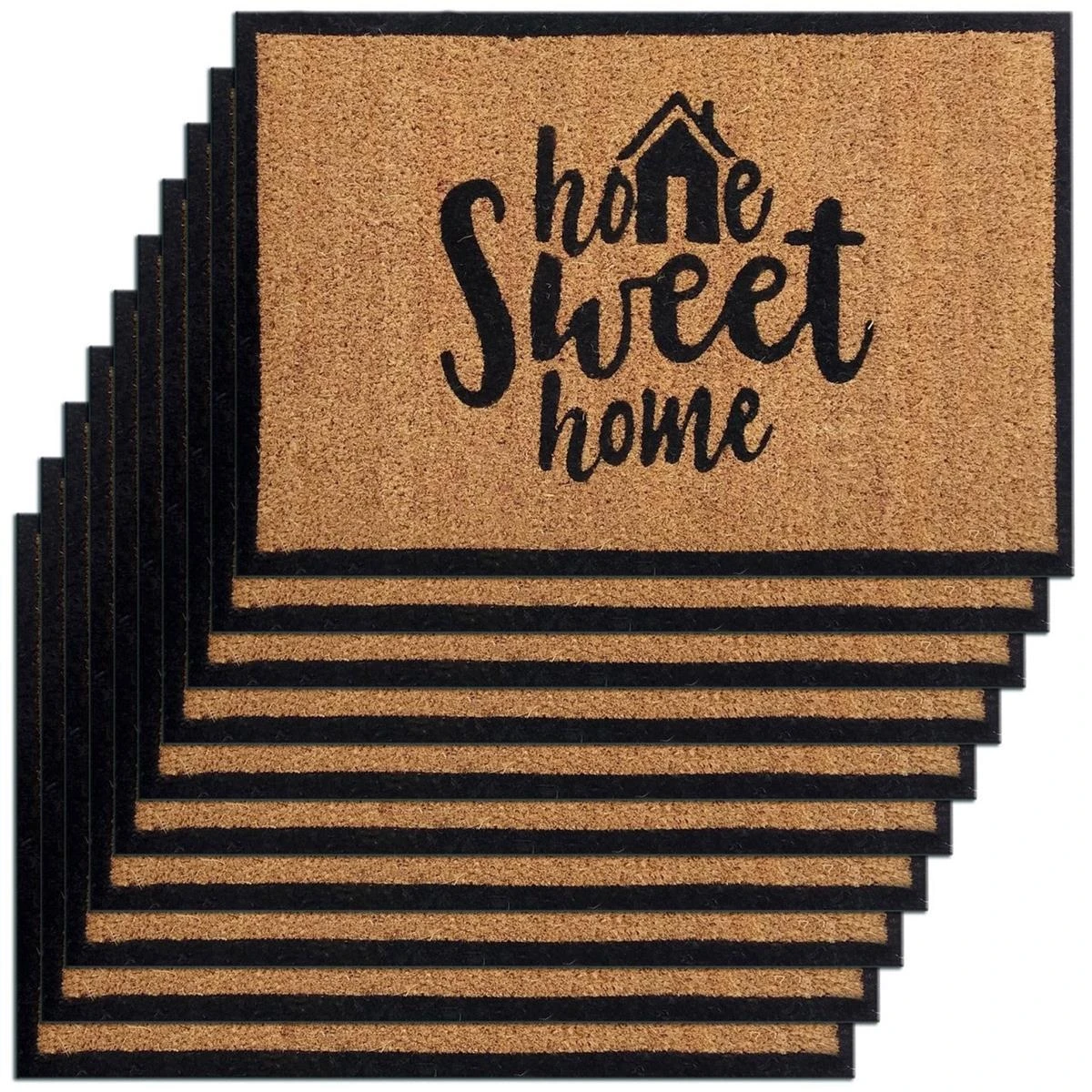 SVJ Deurmat ''Home Sweet Home'' - 40x60 Cm - Bruin - Set Van 10 3 SVJ Deurmat ''Home Sweet Home'' - 40x60 Cm - Bruin - Set Van 10