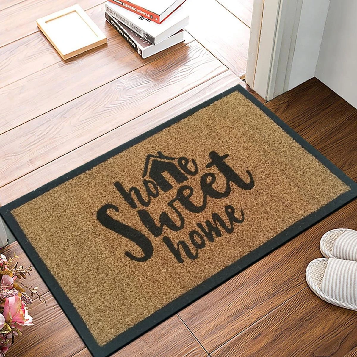 SVJ Deurmat ''Home Sweet Home'' - 40x60 Cm - Bruin - Set Van 10 6 SVJ Deurmat ''Home Sweet Home'' - 40x60 Cm - Bruin - Set Van 10 - Afbeelding 4